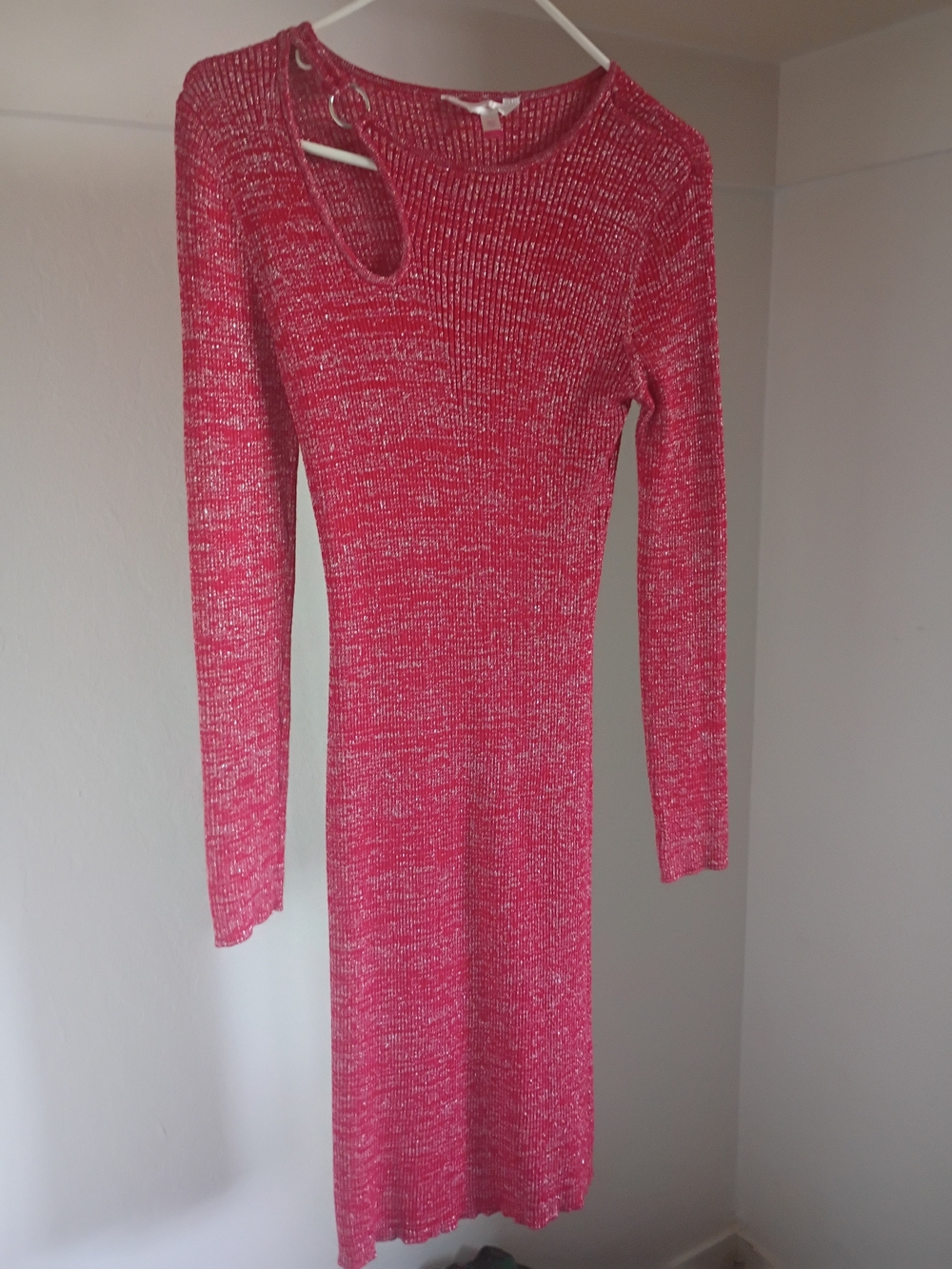 Red & Silver Sparkle Dress